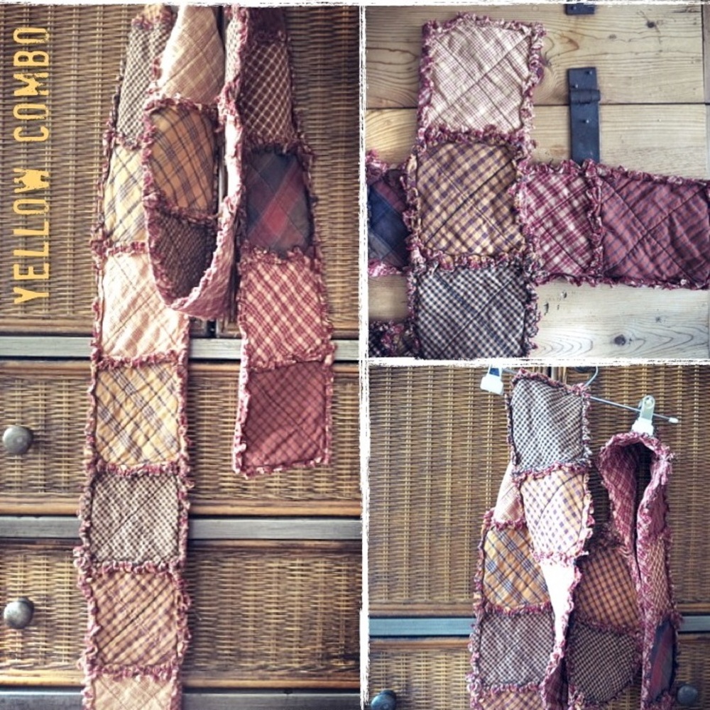 //ADDED MORE// Long upcycled pieced autumn scarf - Picture 2 of 8